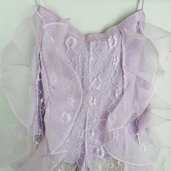 NWT Alice McCall Lilac Valerie Ruffle Lace Pants (Size 0) $350 - Picture 7 of 16